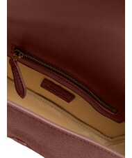 PINKO LOVE ONE SLOUCHY Borsa mini a tracolla, in pelle borgogna-antique gold - Borse Donna - 5