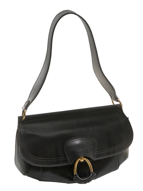ERICA Borsa a spalla, in pelle Nero Oro - Borse Donna