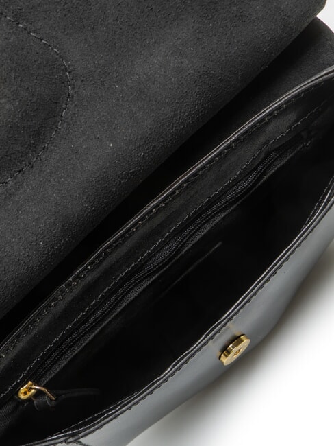 ERICA Borsa a spalla, in pelle Nero Oro - Borse Donna