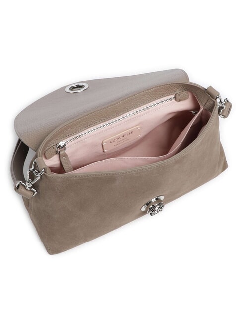 NIKLA SUEDE BIMATERIAL Borsa a spalla warm taupe - Borse Donna