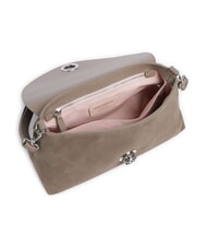 COCCINELLE NIKLA SUEDE BIMATERIAL Borsa a spalla warm taupe - Borse Donna - 3