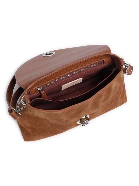 NIKLA SUEDE BIMATERIAL Borsa a spalla cognac - Borse Donna