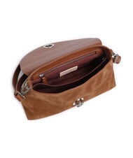 COCCINELLE NIKLA SUEDE BIMATERIAL Borsa a spalla cognac - Borse Donna - 4