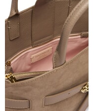COCCINELLE SABINE SUEDE BICOLOR Borsa a mano, con tracolla warm taupe - Borse Donna - 4