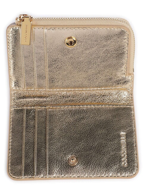 METALLIC SMOOTH METAL Portafoglio in pelle golden - Portafogli Donna