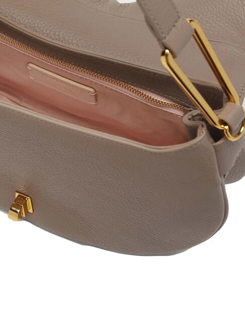 MAGIE SOFT Borsa a spalla in pelle con tracolla warm taupe - Borse Donna