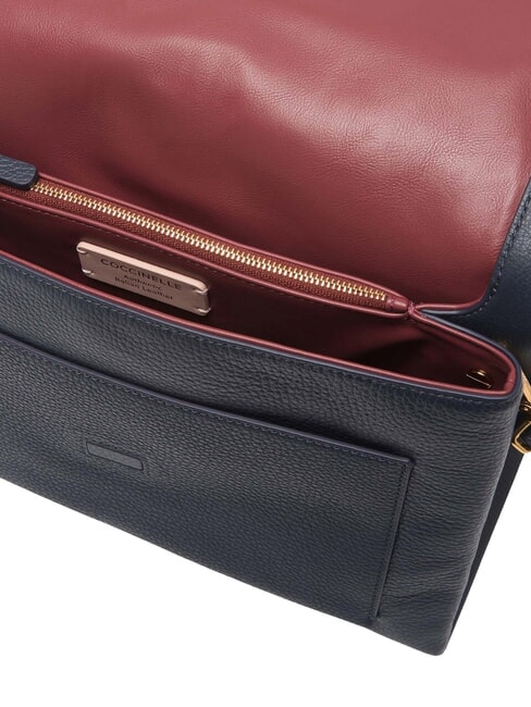 DORIAN Borsa a spalla, in pelle martellata midnight blue - Borse Donna
