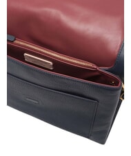 COCCINELLE DORIAN Borsa a spalla, in pelle martellata midnight blue - Borse Donna - 3