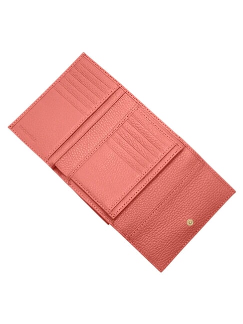 METALLIC SOFT Portafoglio bifold pelle martellata pink clay - Portafogli Donna