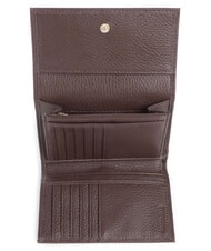 COCCINELLE METALLIC SOFT Portafoglio bifold pelle martellata brunette - Portafogli Donna - 2