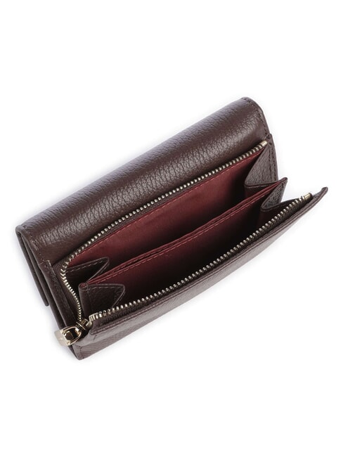 METALLIC SOFT Portafoglio bifold pelle martellata brunette - Portafogli Donna