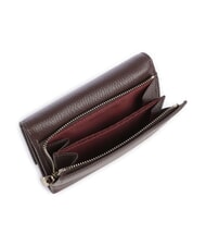 COCCINELLE METALLIC SOFT Portafoglio bifold pelle martellata brunette - Portafogli Donna - 3