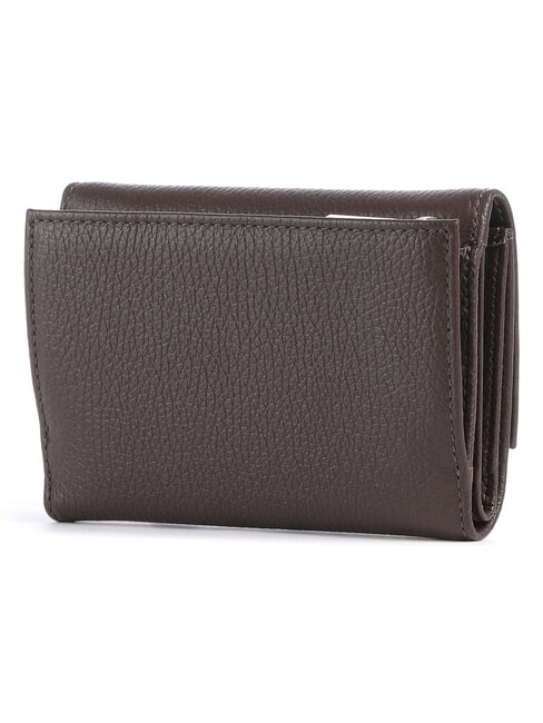 METALLIC SOFT Portafoglio bifold pelle martellata brunette - Portafogli Donna