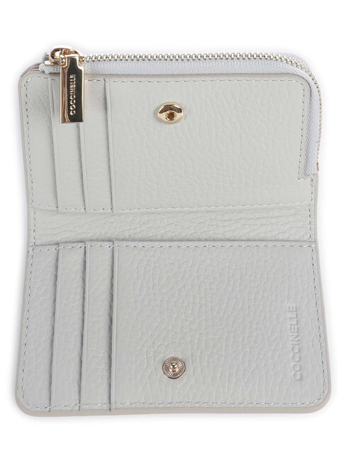 METALLIC SOFT Leather card holder snow - Portafogli Donna