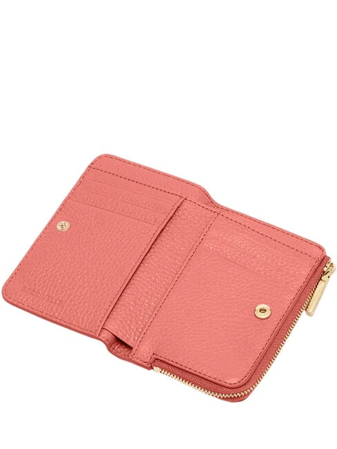 METALLIC SOFT Portafoglio piccolo in pelle pink clay - Portafogli Donna