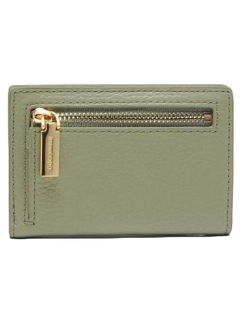 METALLIC SOFT Portafoglio verticale in pelle greenery - Portafogli Donna