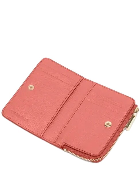 METALLIC SOFT Leather card holder pink clay - Portafogli Donna