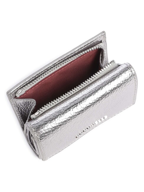 METALLIC SOFT Portafoglio in pelle martellata steel - Portafogli Donna