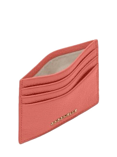 METALLIC SOFT  Portacard piatto in pelle pink clay - Portafogli Donna