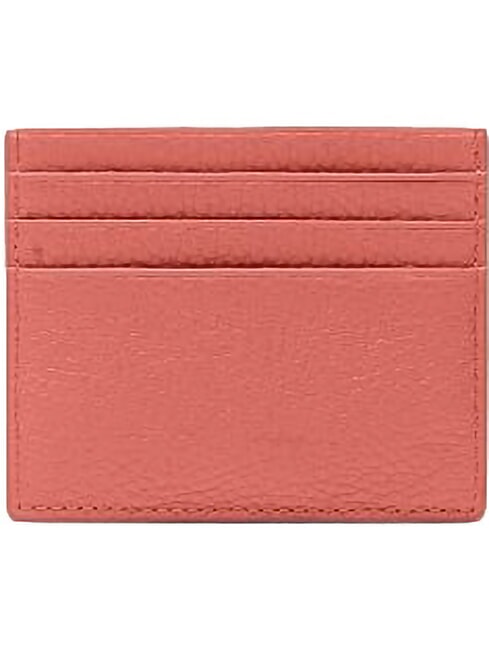 METALLIC SOFT  Portacard piatto in pelle pink clay - Portafogli Donna