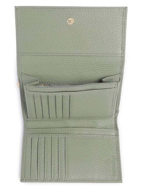 METALLIC SOFT Portafoglio bifold pelle martellata greenery - Portafogli Donna