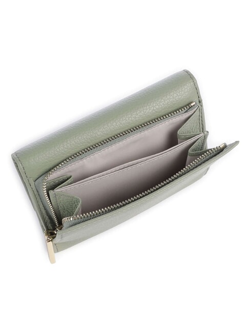 METALLIC SOFT Portafoglio bifold pelle martellata greenery - Portafogli Donna