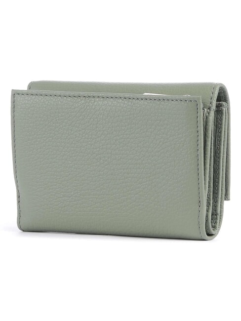 METALLIC SOFT Portafoglio bifold pelle martellata greenery - Portafogli Donna