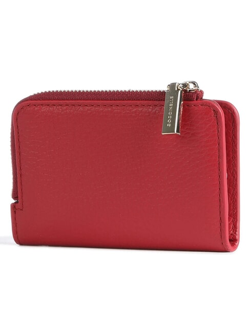 METALLIC SOFT Leather card holder ruby - Portafogli Donna