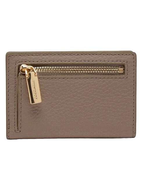 METALLIC SOFT Portafoglio verticale in pelle warm taupe - Portafogli Donna