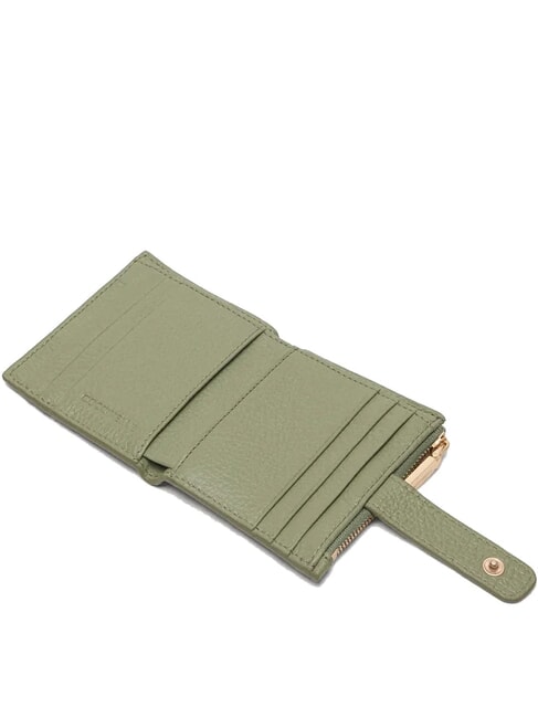 METALLIC SOFT Mini Portafoglio in pelle greenery - Portafogli Donna