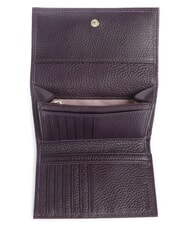 COCCINELLE METALLIC SOFT Portafoglio bifold pelle martellata prune - Portafogli Donna - 2