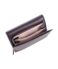 COCCINELLE METALLIC SOFT Portafoglio bifold pelle martellata prune - Portafogli Donna - 3