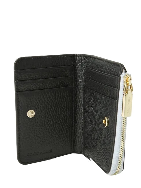 METALLIC TRICOLOR Leather wallet snow/cogn/noir - Portafogli Donna