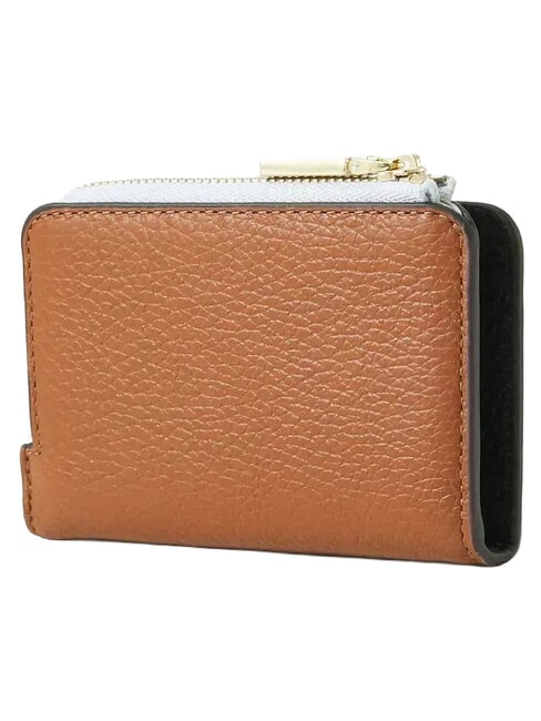 METALLIC TRICOLOR Leather wallet snow/cogn/noir - Portafogli Donna