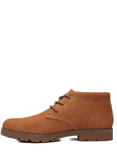 BRITTON SQUARE Stivaletto basso stringato, in pelle rust suede - Scarpe Uomo