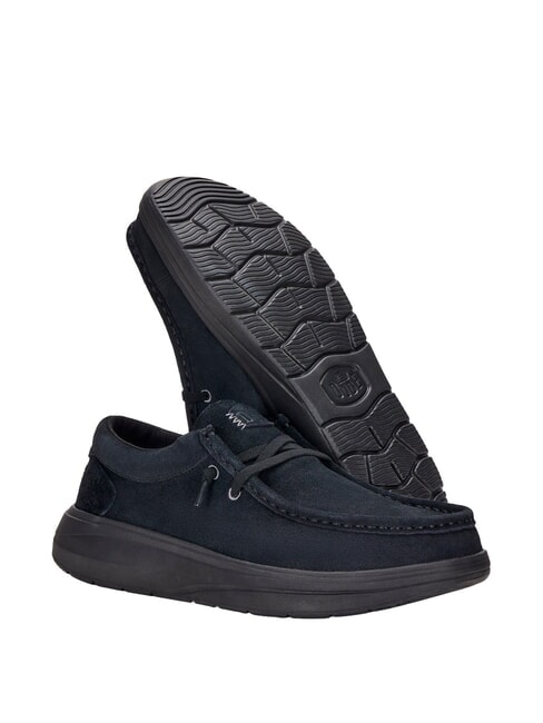 WALLY COMF Mocassini in pelle suede nero - Scarpe Uomo